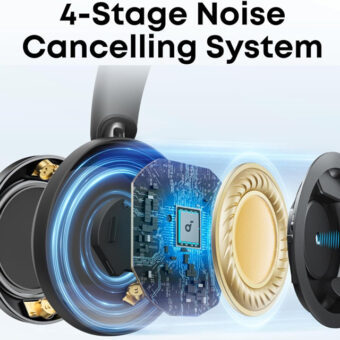 ANKER Soundcore Space One Pro ANC BT slušalice crne