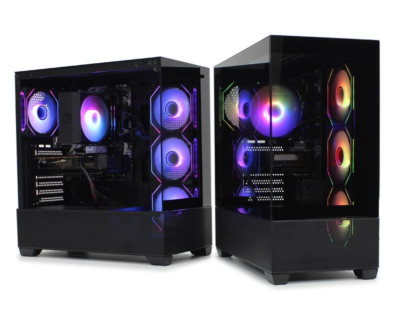IG-MAX Kućište X218B-4F V2 ARGB Black Horizon glass - Slika 2
