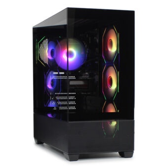 IG-MAX Kućište  X218B-4F V2 ARGB Black Horizon glass
