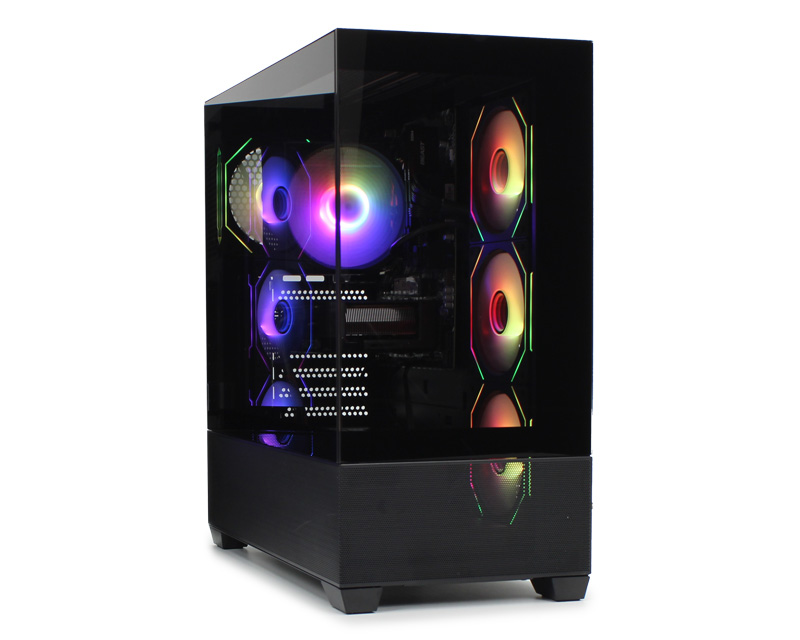 IG-MAX Kućište X218B-4F V2 ARGB Black Horizon glass