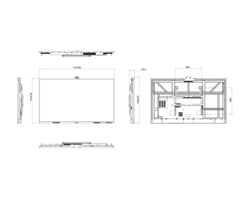 HISENSE 75 inča 75WM6FE 4K UHD LED 400 nita Interactive Display sa kamerom - Slika 2