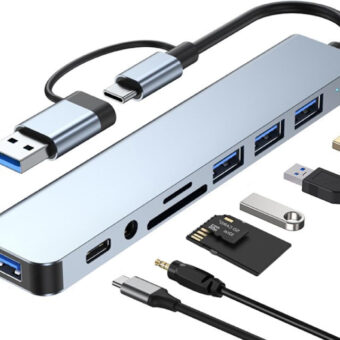 FAST ASIA USB 3.0+TIP C na 4xUSB 3.0+TIP C+SD/micro sd+ Audio metal HUB