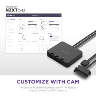 NZXT F140RGB Core 140mm ventilator beli (RF-D14SF-W1)