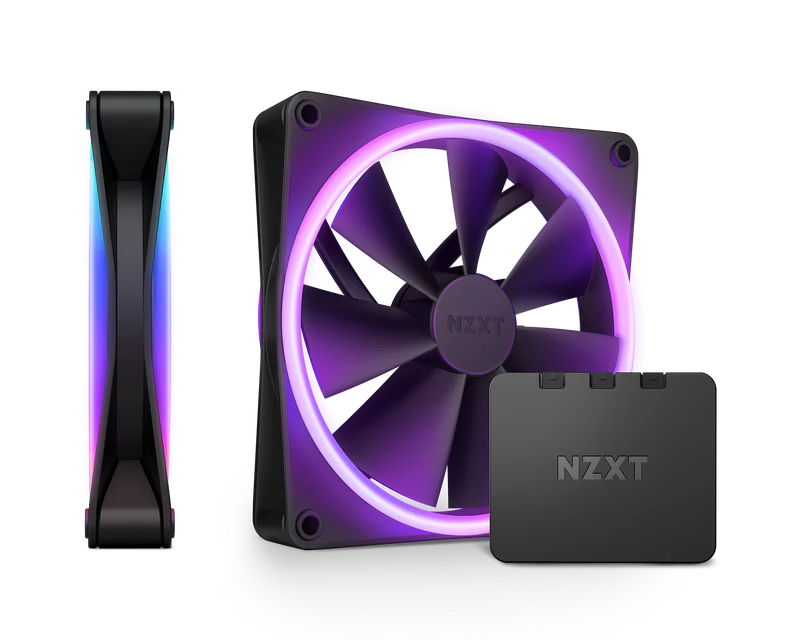 NZXT F140 RGB Duo Twin Pack 140mm ventilator crni (RF-D14DF-B1) - Slika 3