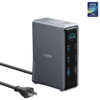 ANKER Prime Docking Stanica 160W, 14u1, Dual Display, siva