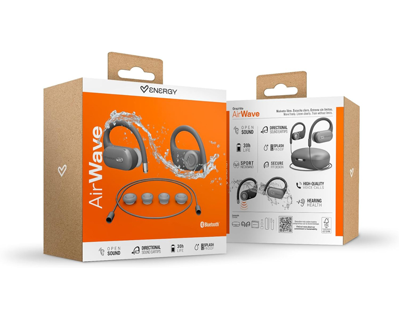 ENERGY SISTEM Graphite Airwave Bluetooth slušalice tamno sive (M45998) - Slika 2