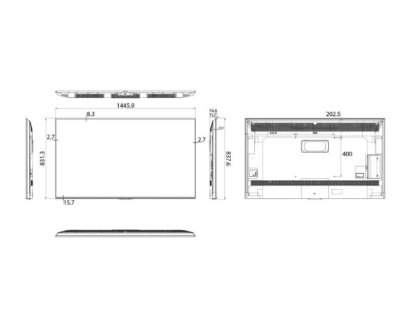 HISENSE 65 inča 65DP30FE 4K UHD 350 nita Digital Signage Display - 16/7 Operation - Slika 3