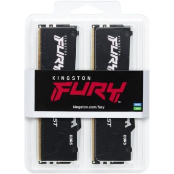 KINGSTON DIMM DDR5 128GB (2x64GB kit) 5600MT/s KF556C40BBAK2-128 FURY Beast Black RGB EXPO